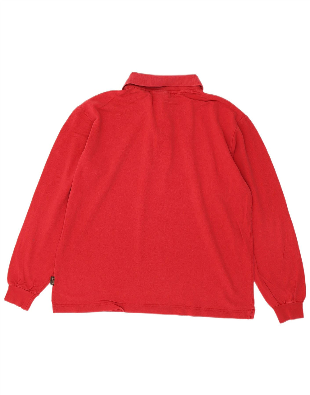 Polo da uomo a maniche lunghe Rifle in cotone rosso medio