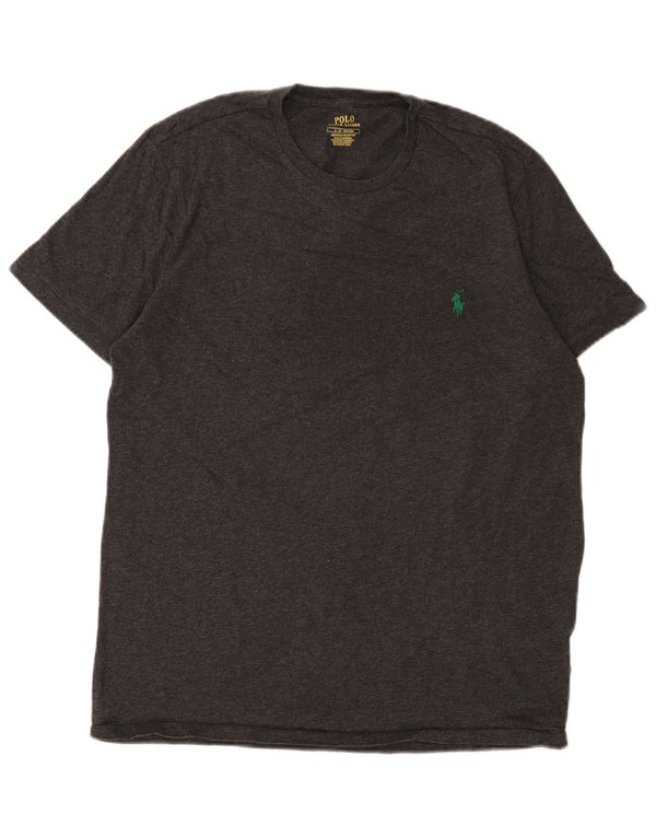 Polo Ralph Lauren T-shirt personalizzata slim fit da uomo Top grande in cotone grigio