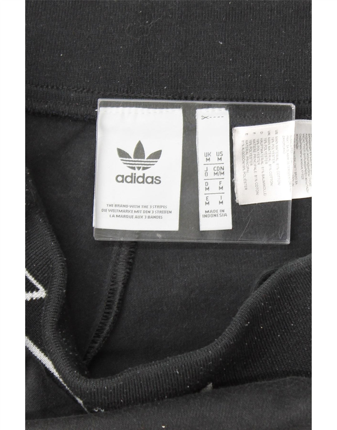 ADIDAS Mens Graphic Tracksuit Trousers Joggers Medium  Black Cotton Vintage Adidas and Second-Hand Adidas from Messina Hembry 