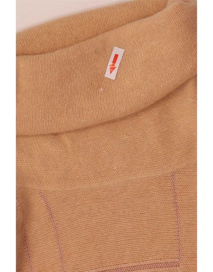Maglione maglione vintage da donna con collo alto IT 44 rosa medio geometrico