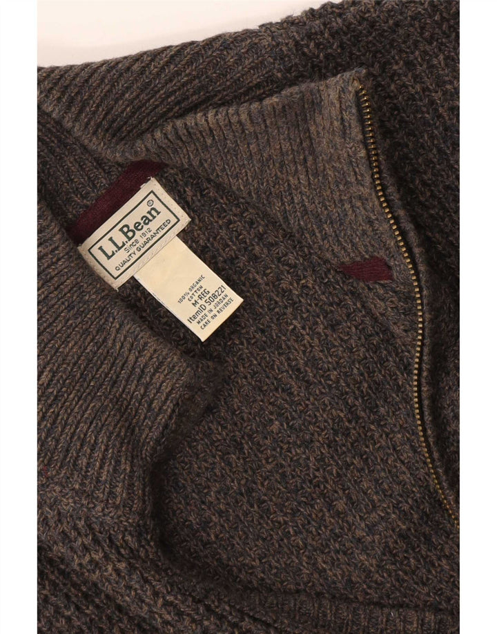 Maglione cardigan da uomo L.L.Bean in cotone grigio medio