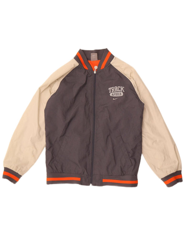 Giubbotto bomber da atletica leggera Nike da ragazzo, 12-13 anni, grande, grigio, color block