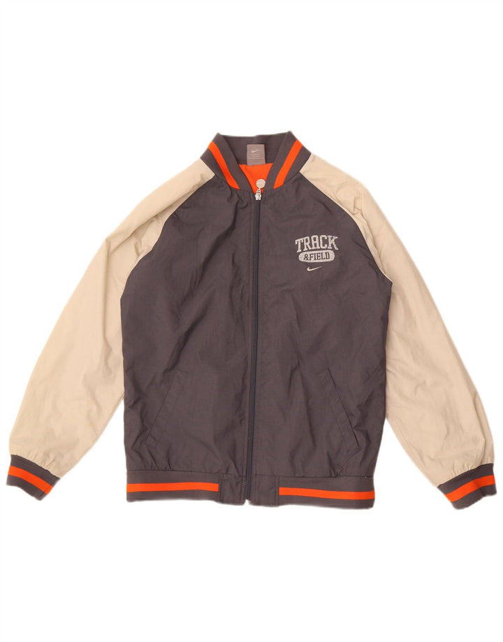 Giubbotto bomber da atletica leggera Nike da ragazzo, 12-13 anni, grande, grigio, color block