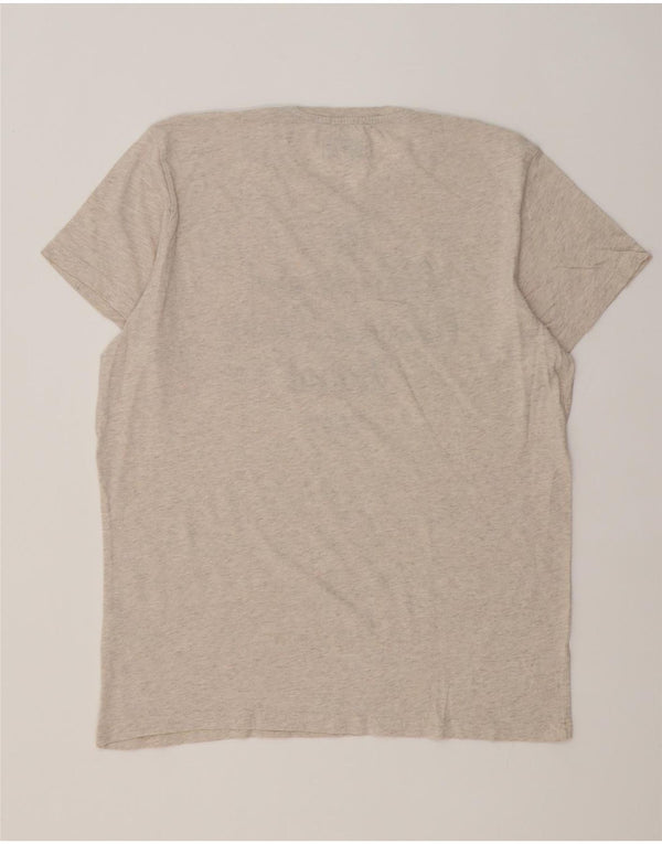 T-shirt grafica regolare da uomo Wrangler Top XL in cotone chiazzato beige