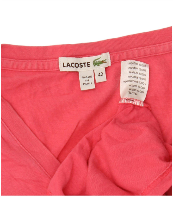 T-shirt da donna Lacoste taglia 42 grande in cotone rosa