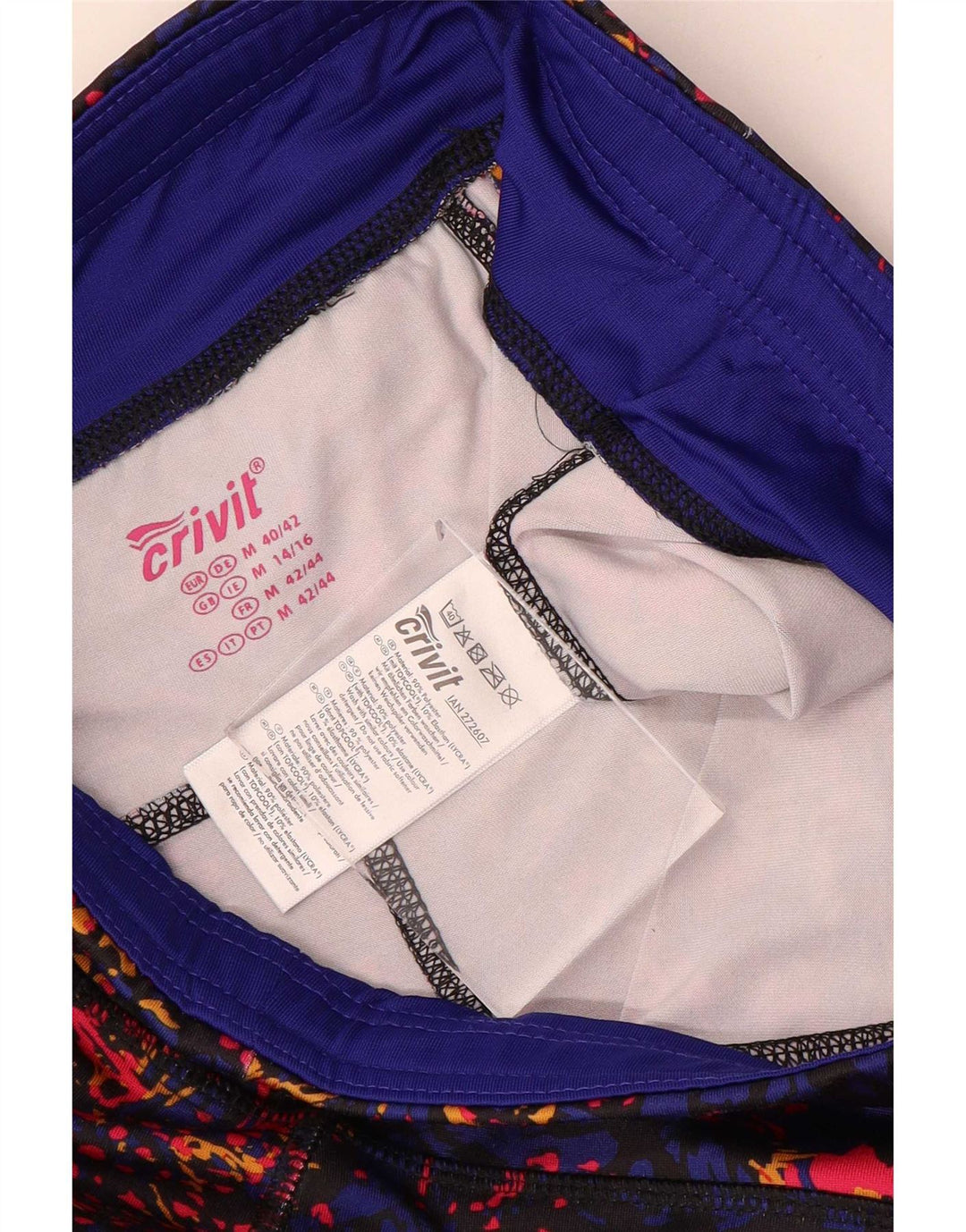 Leggings da donna Crivit UK 14/16 Poliestere floreale multicolore medio