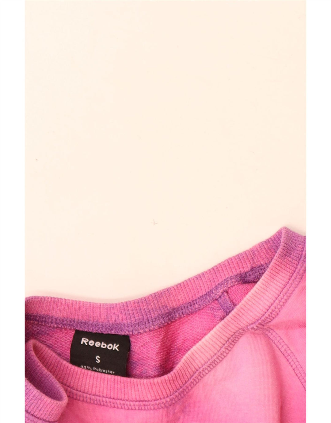 Felpa grafica da donna Reebok Jumper UK 10 Small Pink Tie Dye Poliestere