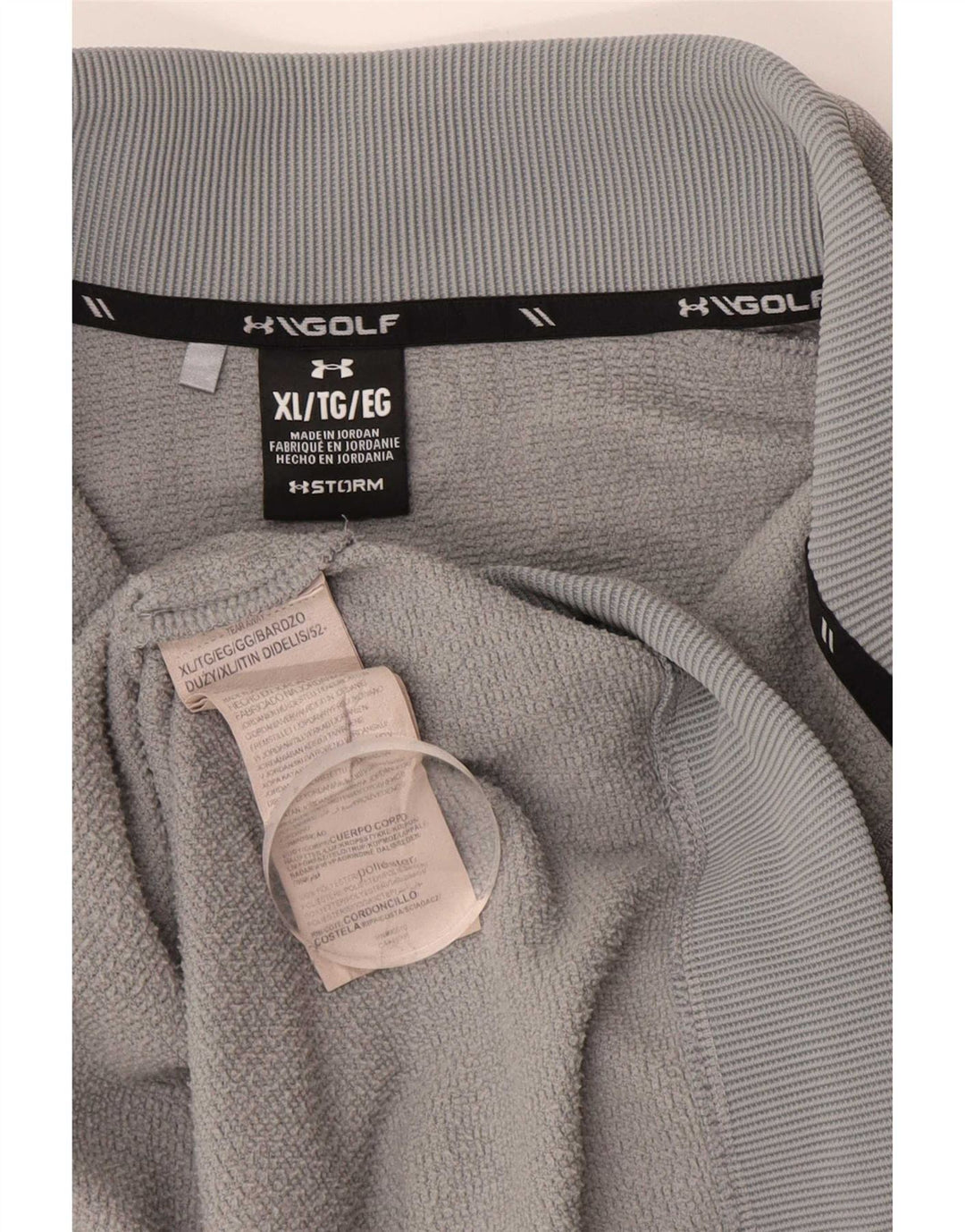 Felpa da uomo Under Armour con zip e collo maglione XL grigio poliestere