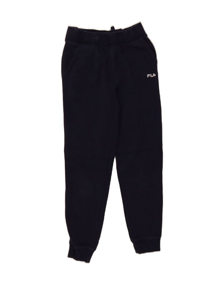 FILA Mens Tracksuit Trousers Joggers Small  Navy Blue Cotton Vintage Fila and Second-Hand Fila from Messina Hembry 