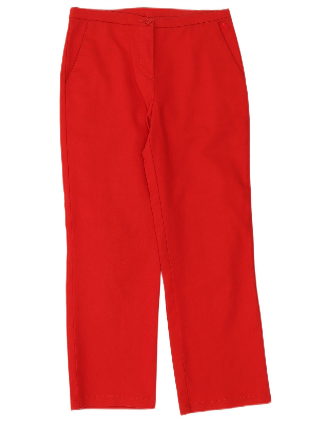CALVIN KLEIN Pantaloni chino dritti da donna W26 L25 Rossi