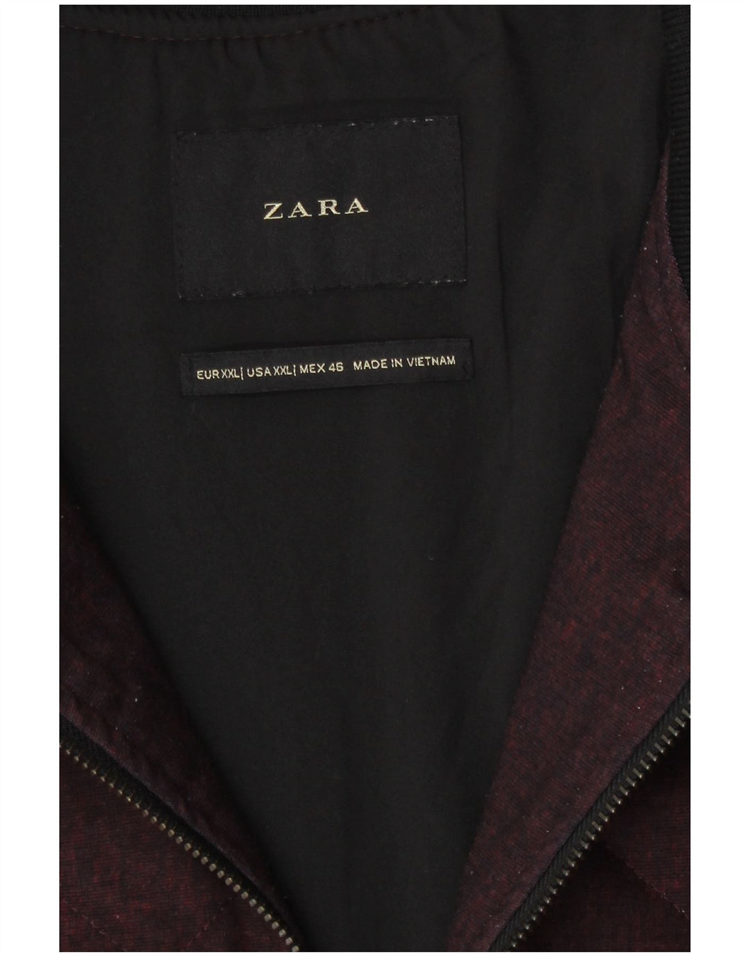 Giubbotto bomber trapuntato da uomo Zara UK 44 2XL Borgogna