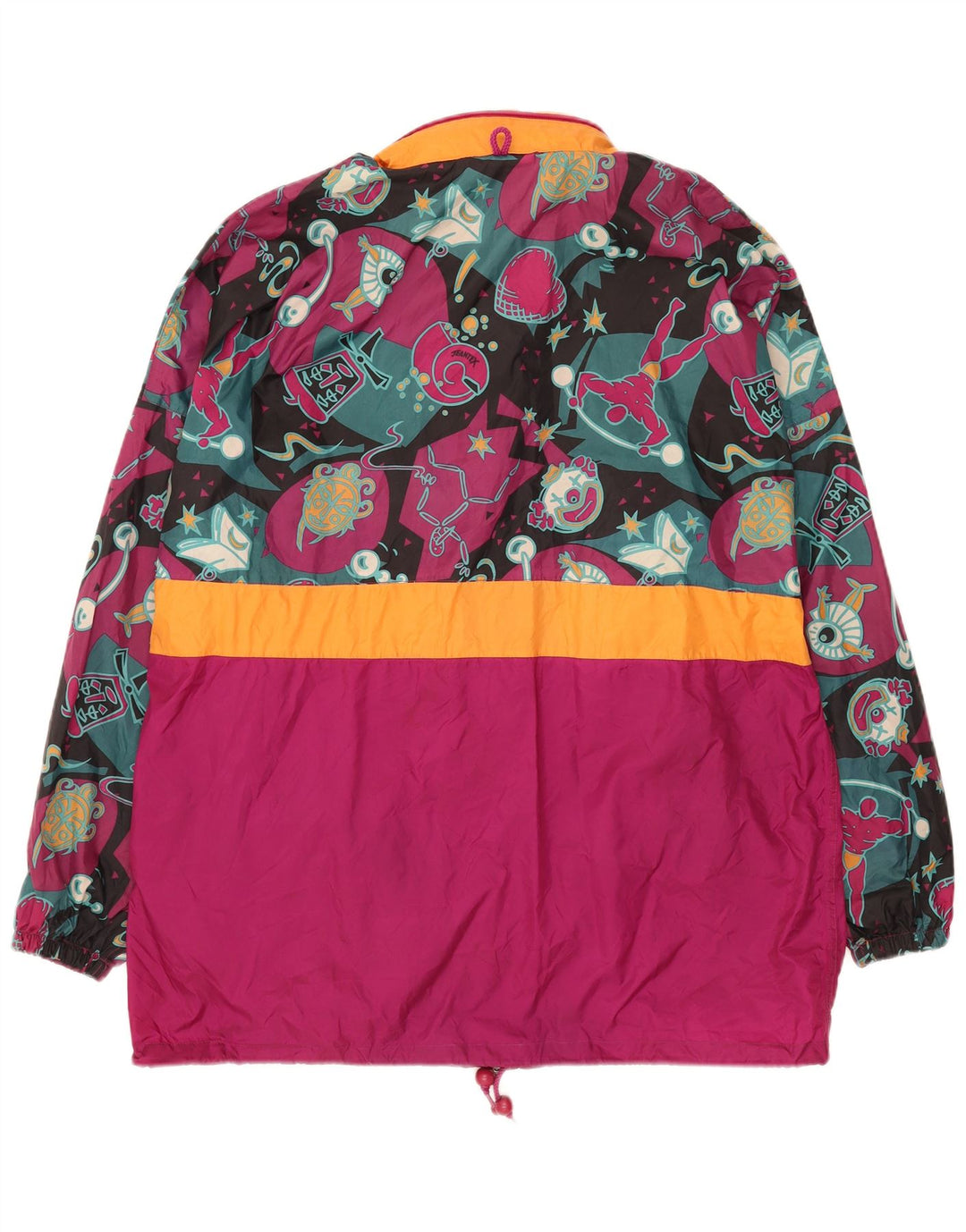 Impermeabile con cappuccio da uomo J Jeantex UK 40 Large multicolore geometrico