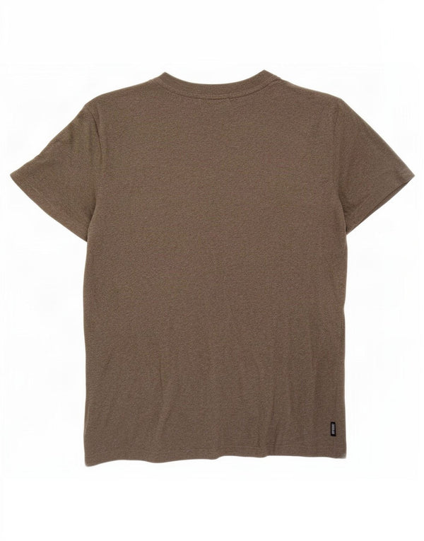 T-shirt da uomo Superdry Top in cotone chiazzato medio kaki