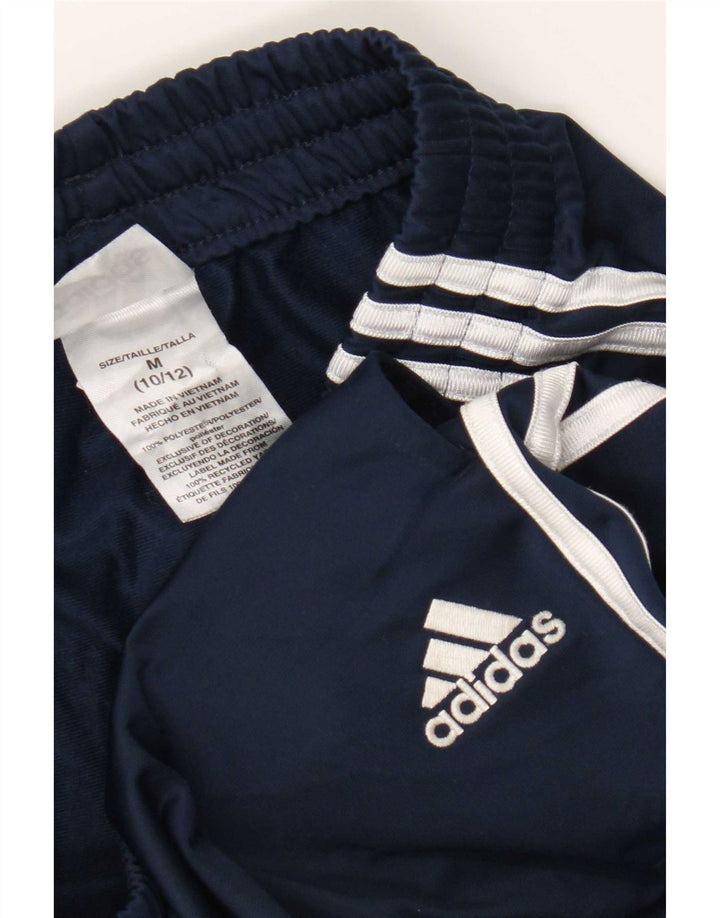Pantaloni della tuta da ragazzo Adidas 10-11 anni medio poliestere blu navy