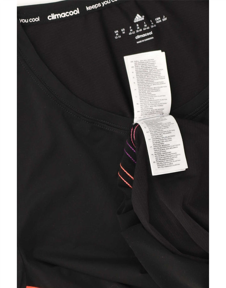 T-shirt Adidas Climacool da donna Top UK 12/14 poliestere nero medio