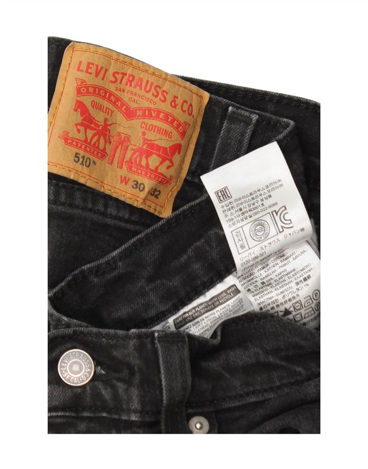 Jeans skinny Levi's 510 da donna W30 L32 cotone grigio