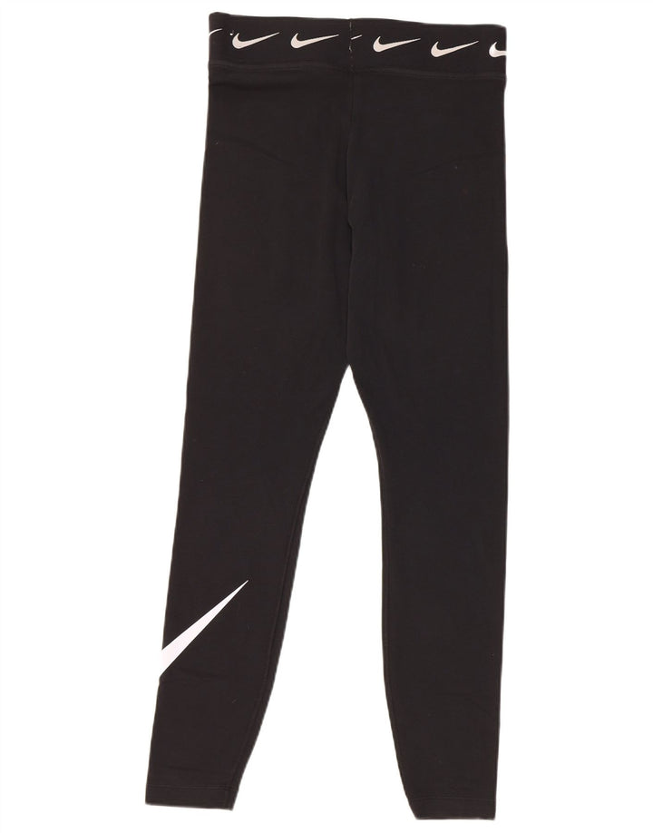 Leggings grafici da donna NIKE UK 12 cotone nero medio