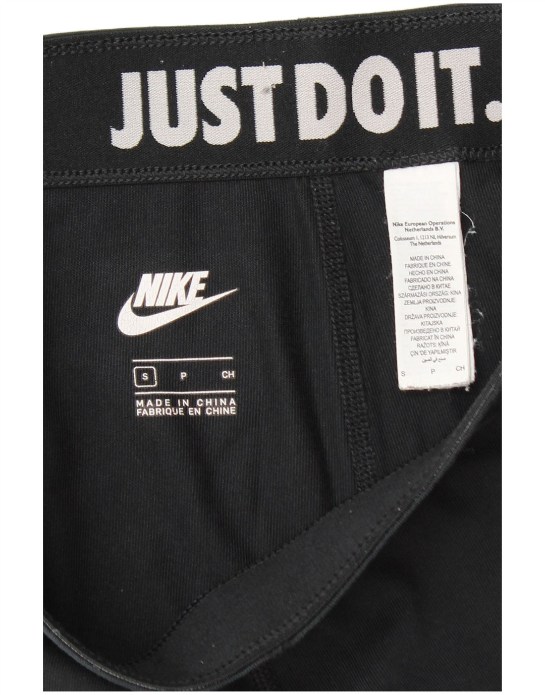 Leggings grafici da donna Nike UK 10 piccoli cotone nero