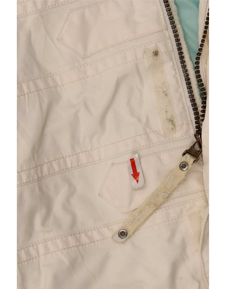 Giacca da sci con cappuccio da donna The North Face UK 10 Small Poliestere bianco
