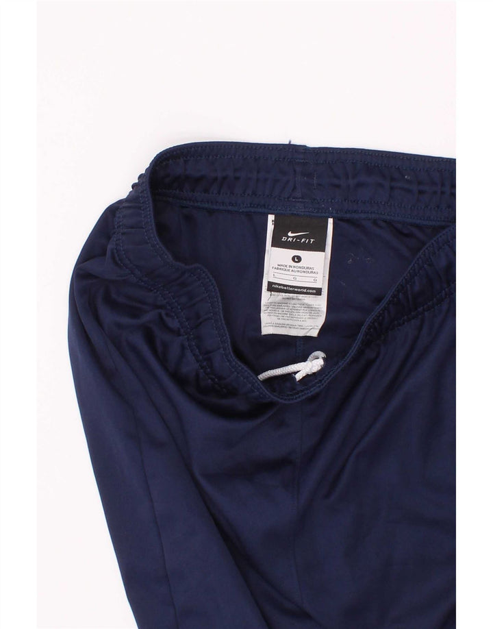 Pantaloncini sportivi Nike da ragazzo Dri Fit 12-13 anni Large blu navy in poliestere