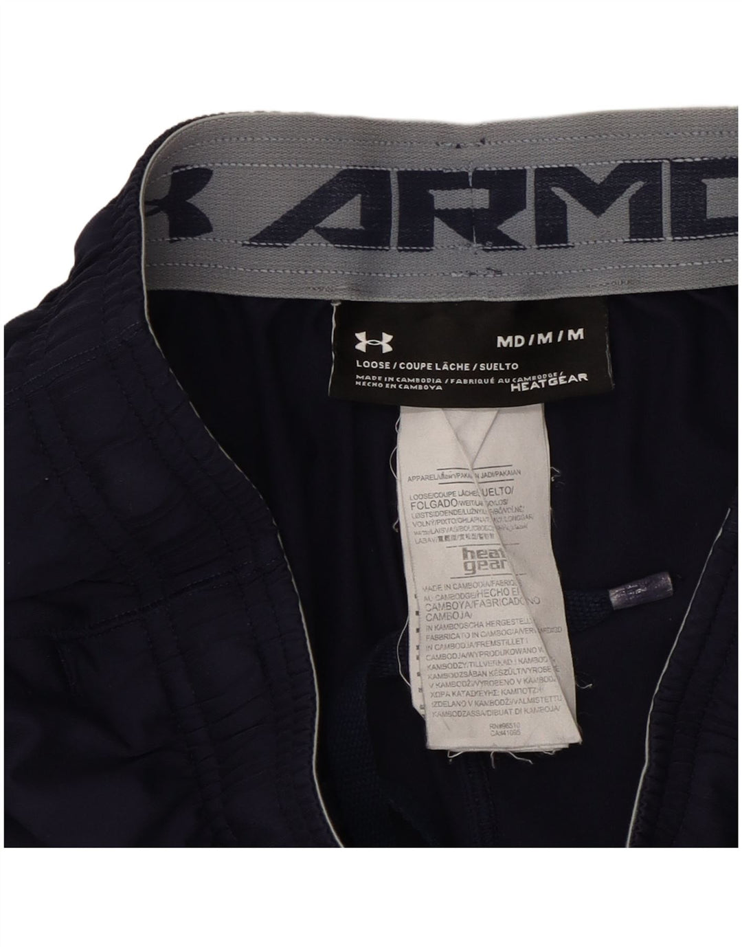 Pantaloncini sportivi Under Armour da uomo Heat Gear medio poliestere blu navy