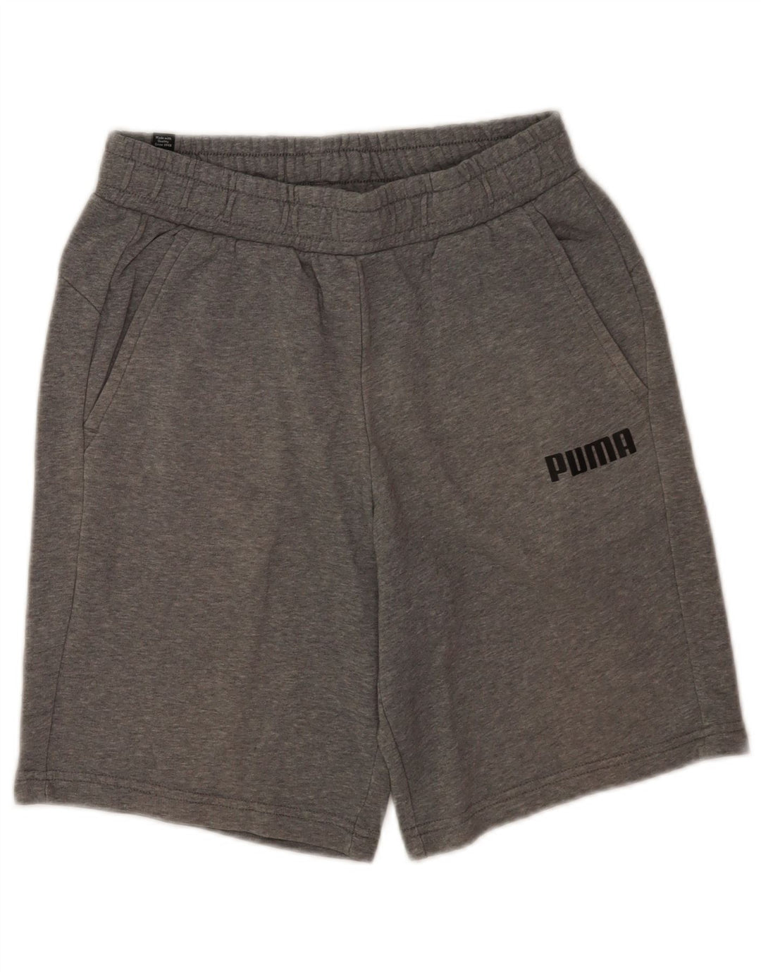 Pantaloncini sportivi da uomo Puma in cotone screziato grigio medio