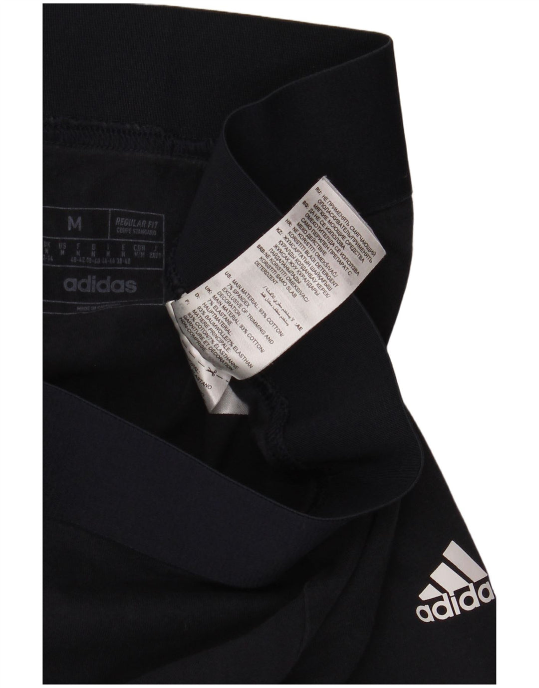 Leggings Adidas da donna con vestibilità regolare UK 12/14 cotone nero medio