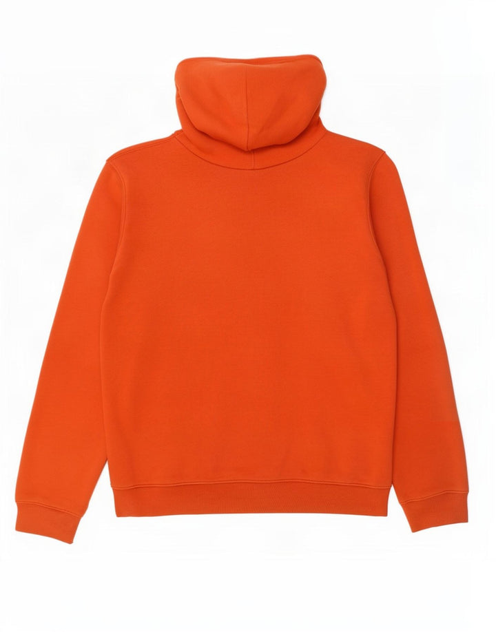 Felpa con cappuccio da uomo Adidas, cotone arancione medio