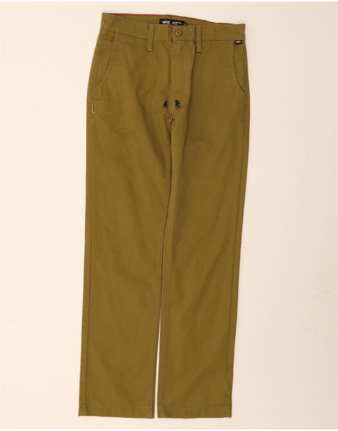 VANS Mens Relaxed Fit Chino Trousers W28 L31 Khaki Polyester Vintage Vans and Second-Hand Vans from Messina Hembry 