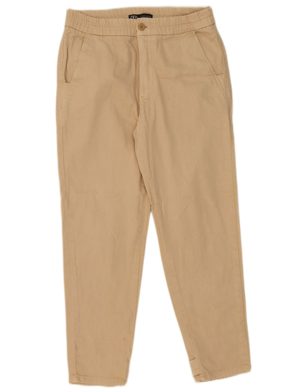 Pantaloni chino affusolati da uomo Zara medi W30 L28 Beige