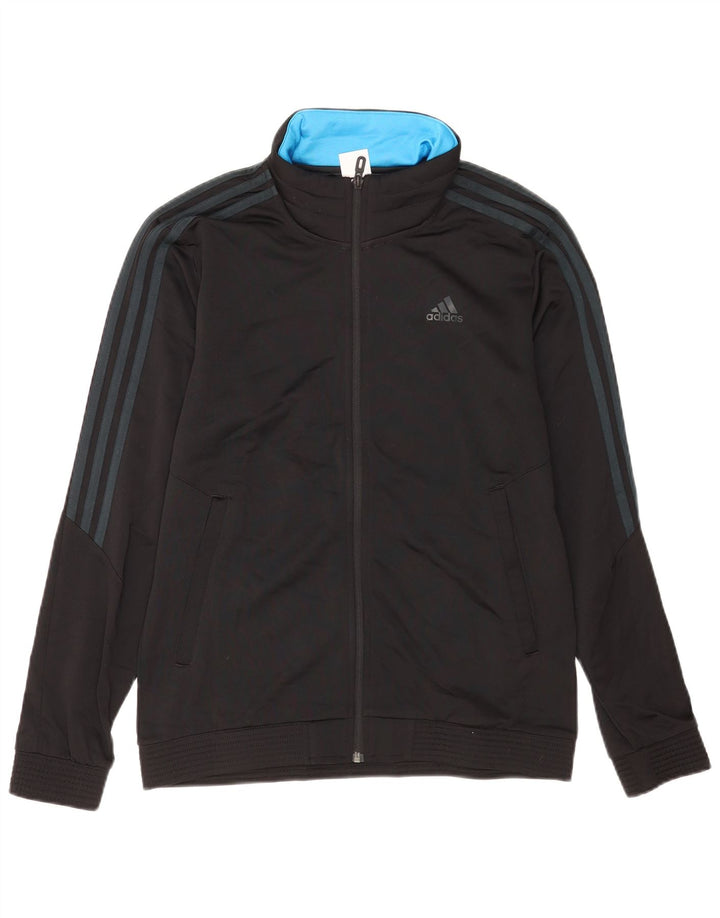 Giacca da tuta da uomo Adidas UK 40/42 Medium Nero Poliestere