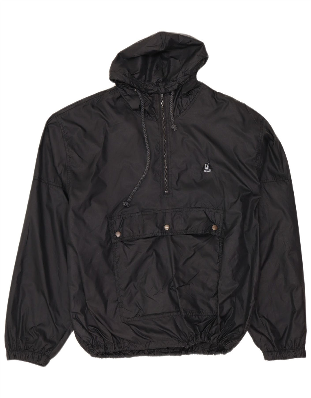 Giacca antipioggia da uomo con cappuccio IZOD UK 40 grande nylon nero