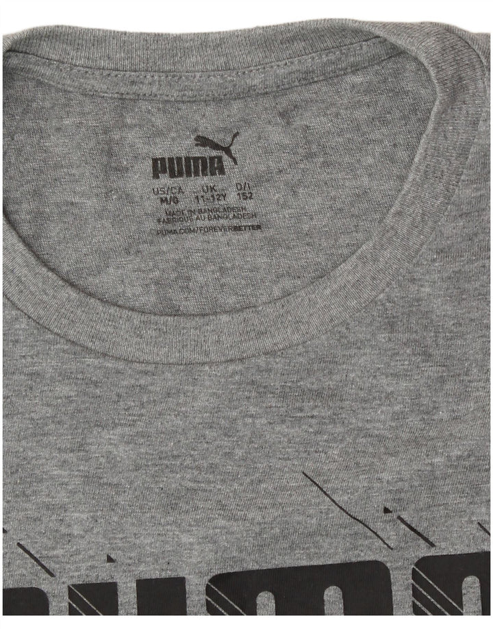 Maglietta grafica da ragazzo Puma 11-12 anni Grigia chiazzata