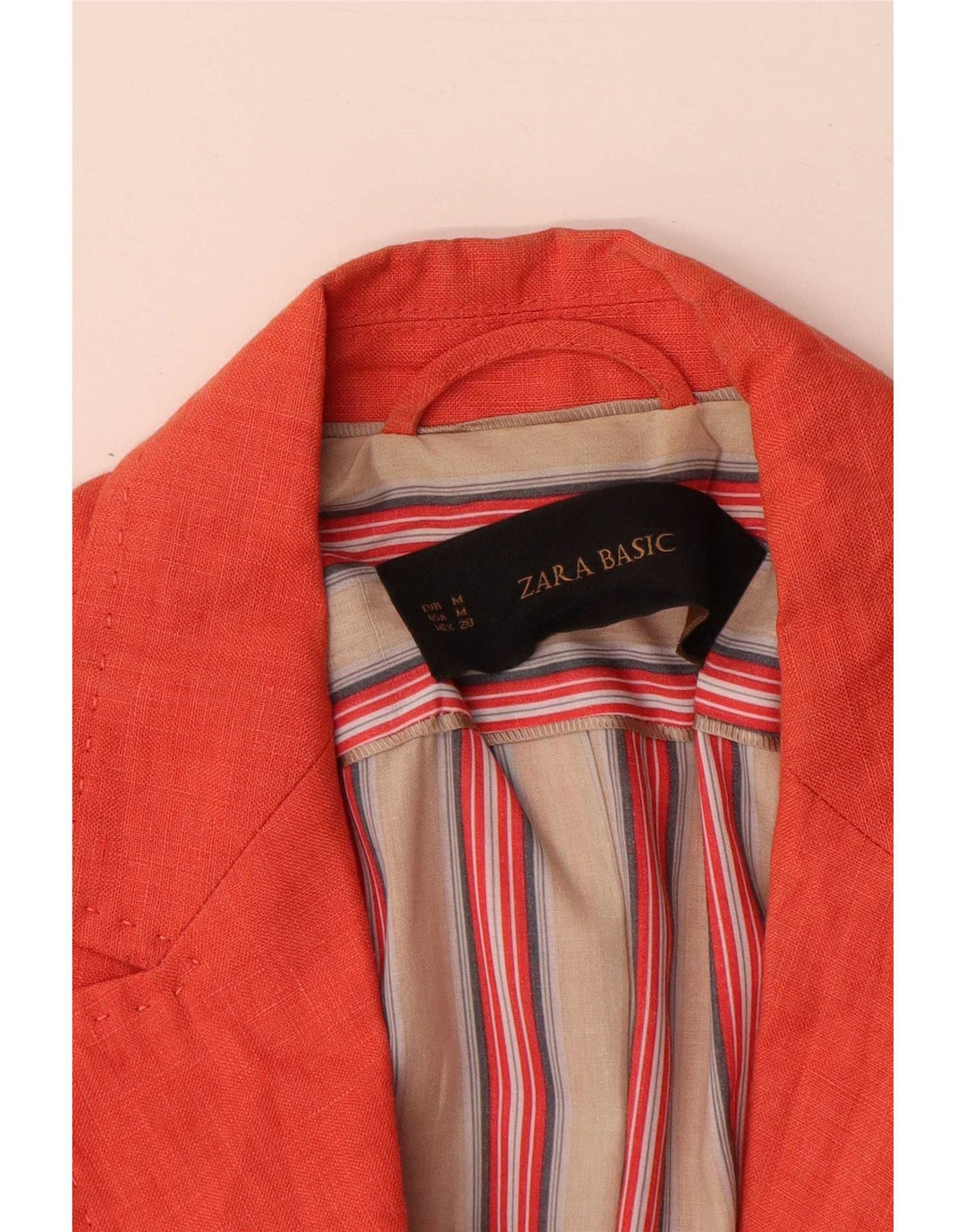 Giacca blazer a 1 bottone da donna Zara UK 12 arancione medio