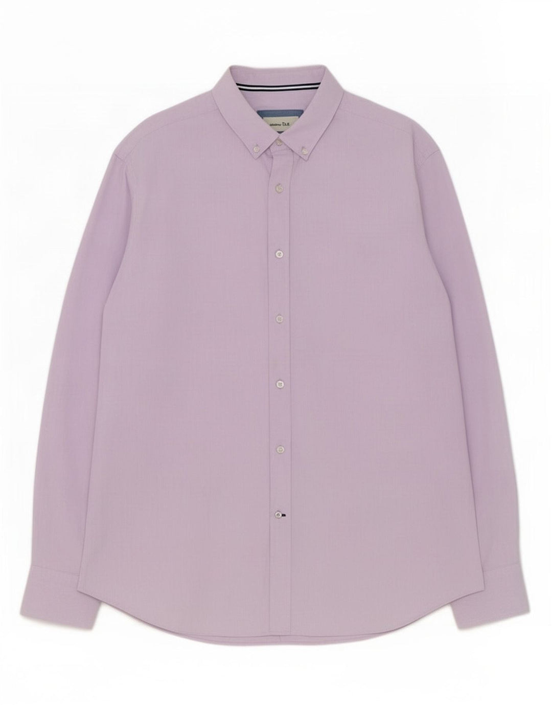 Camicia Uomo Massimo Dutti Grande Cotone Gessato Viola