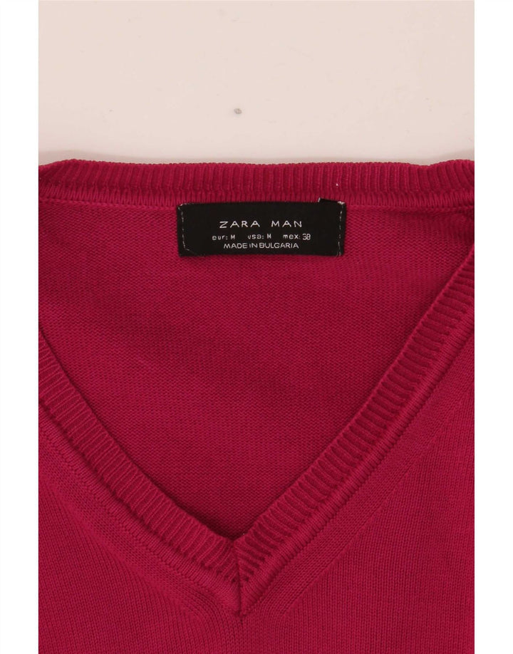 Maglione Maglione Con Scollo A V Da Uomo Zara Rosa Medio