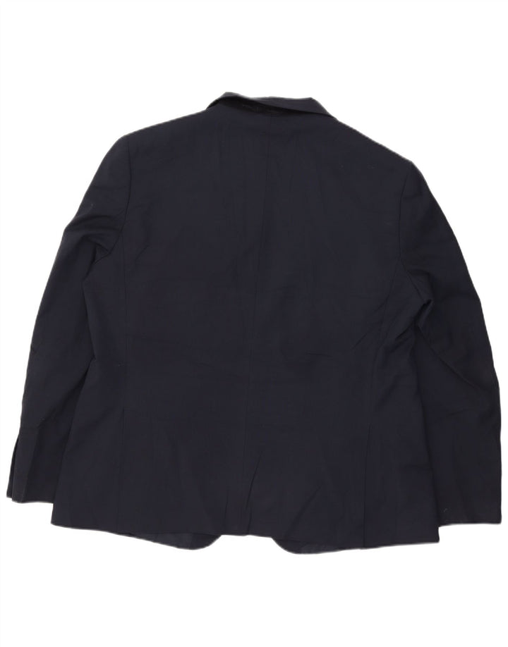 Giacca blazer a 2 bottoni da uomo Marks & Spencer UK 46 3XL poliestere blu navy