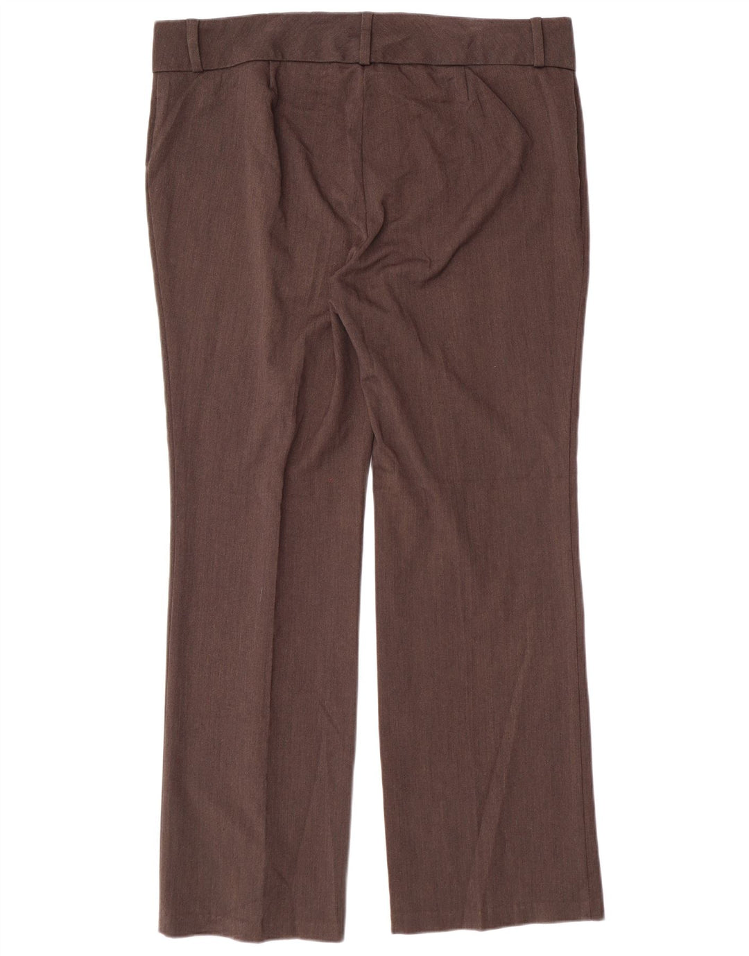 MARKS & SPENCER Pantaloni da abito dritti da donna UK 16 Large W38 L31 Marrone