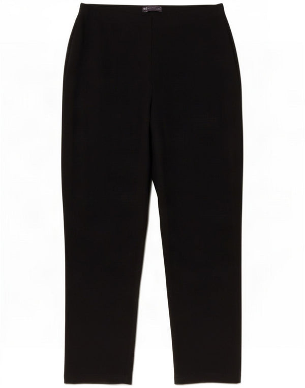 Marks & Spencer Pantaloni casual dritti da donna UK 10 Small W27 L29 Nero