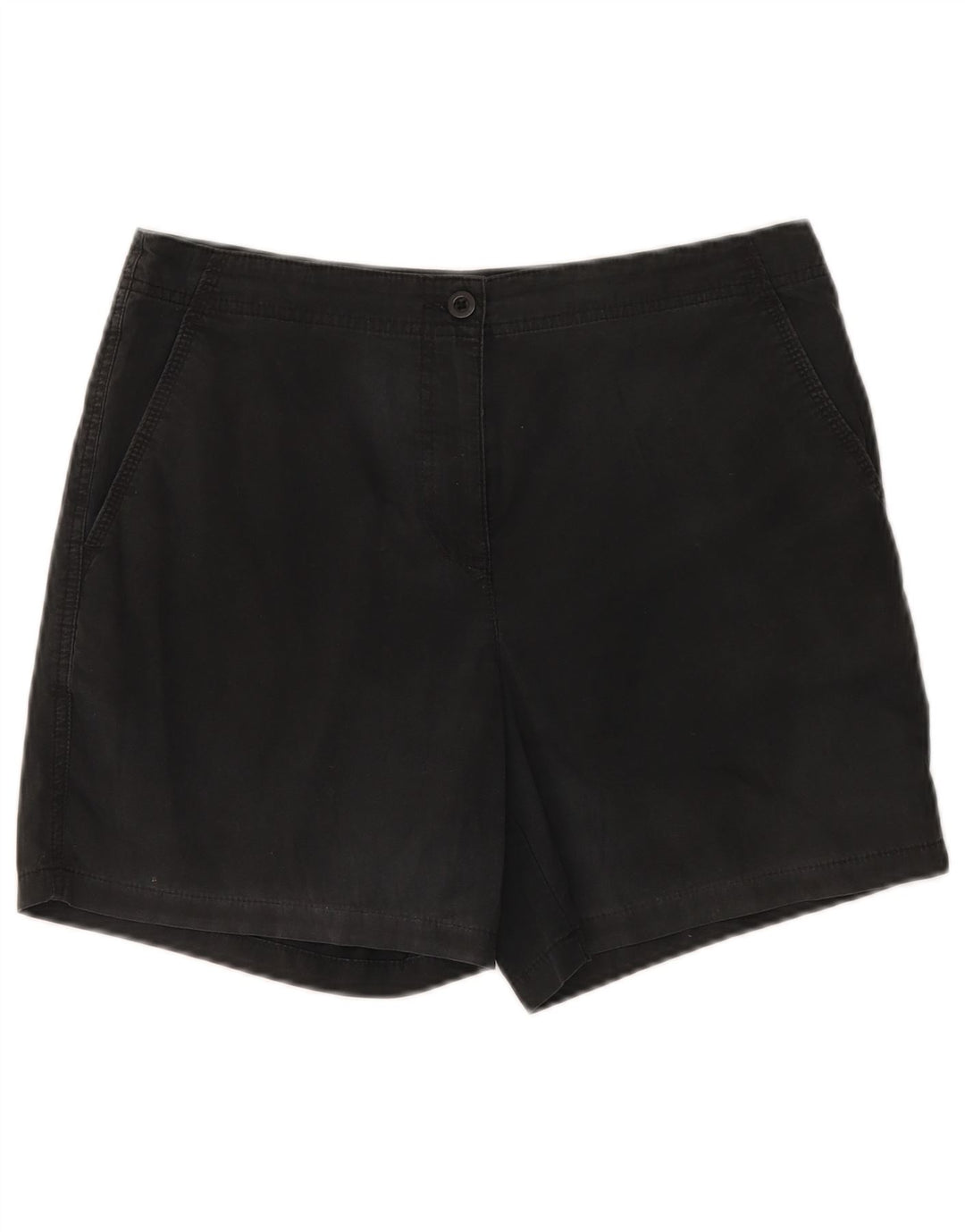 Pantaloncini chino da donna Marks & Spencer UK 12 medi W32 cotone nero
