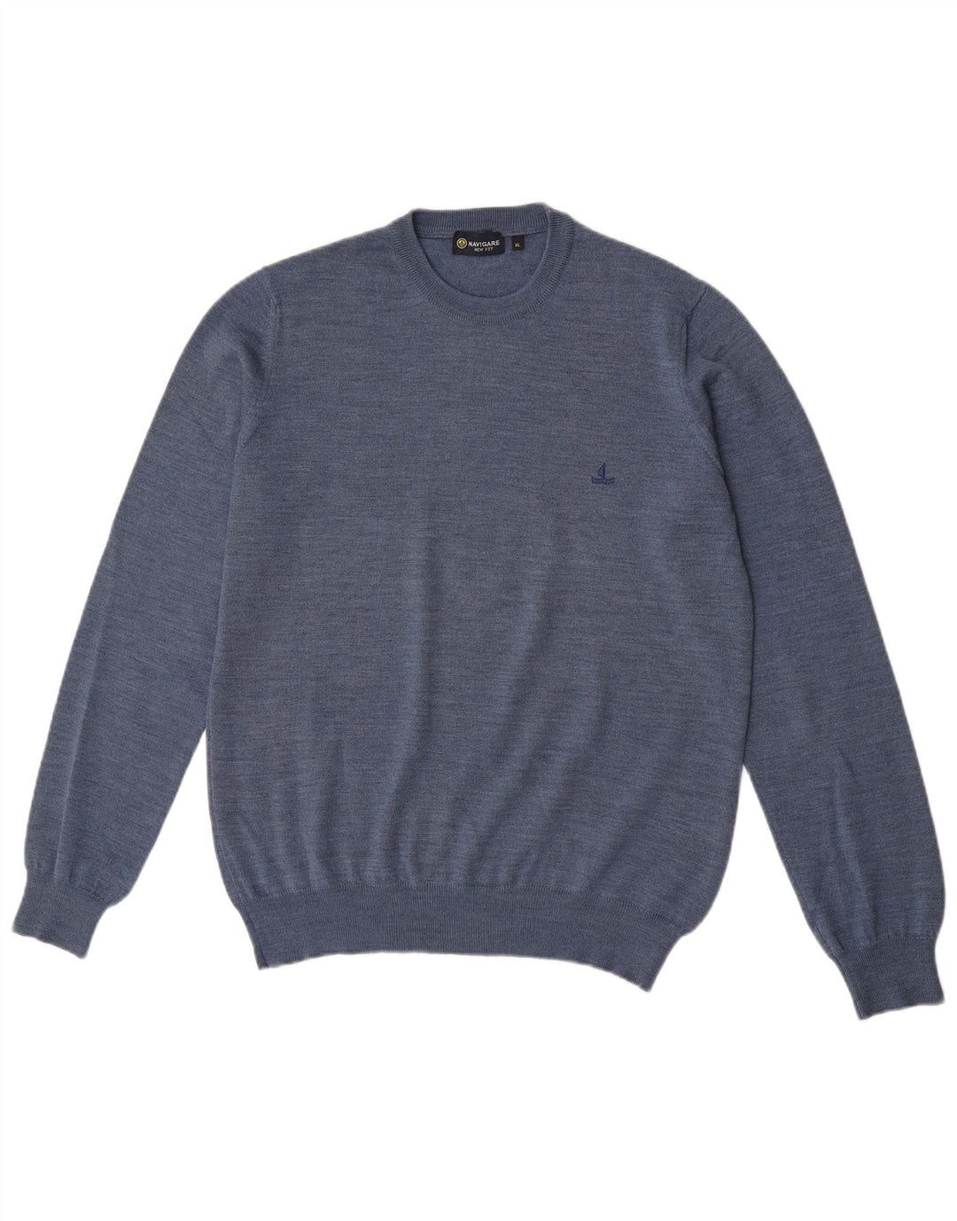 Maglione maglione girocollo da uomo Navigare XL in lana blu