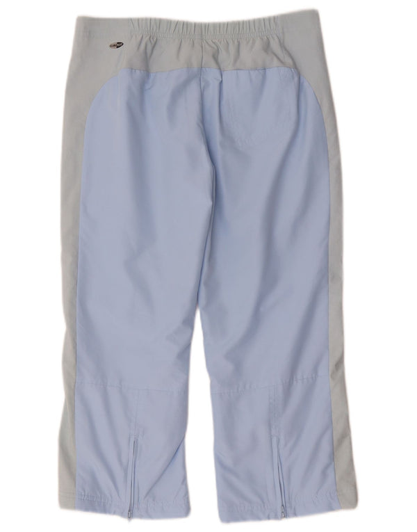 Pantaloni della tuta da donna Adidas Capri UK 10 Small Blue Colourblock