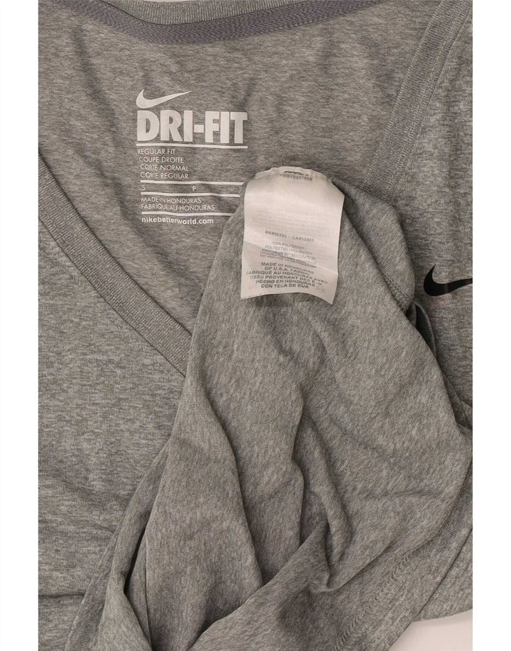 T-shirt da donna Nike Top UK 10 piccola in poliestere chiazzato grigio