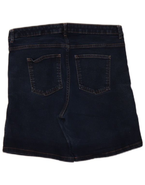Pantaloncini di jeans da donna Marks & Spencer UK 14 Large W34 Cotone blu navy