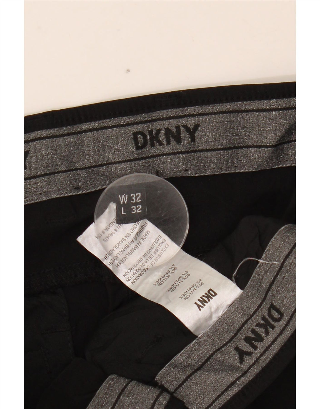 Pantaloni casual slim da uomo DKNY W32 L32 nylon nero