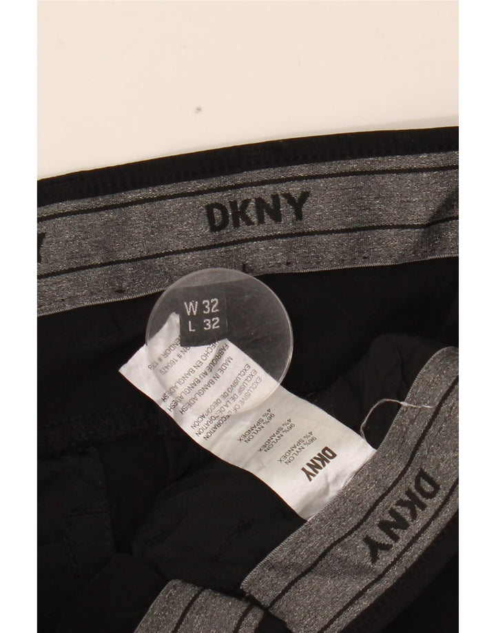 Pantaloni casual slim da uomo DKNY W32 L32 nylon nero