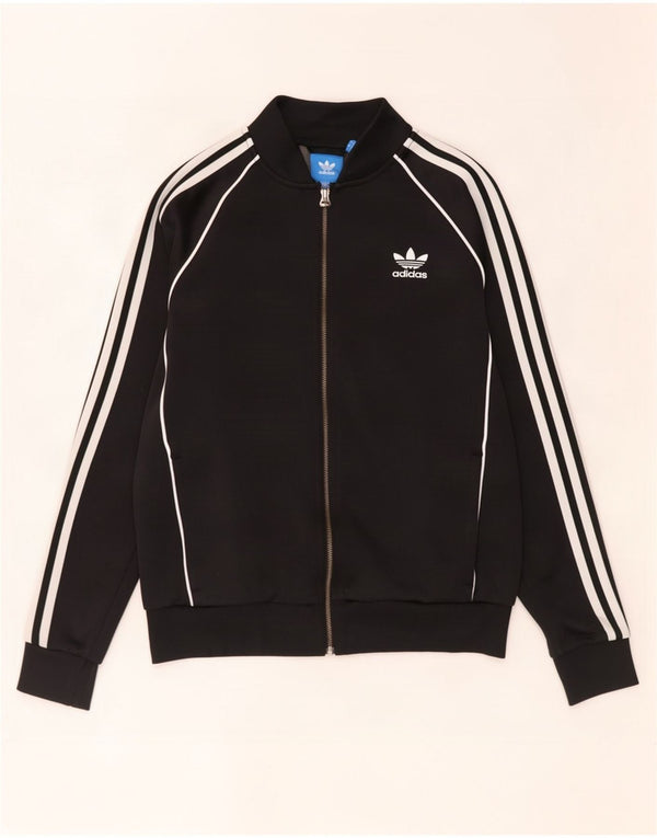 Giacca da tuta da donna Adidas UK 14 Medium Nero Poliestere