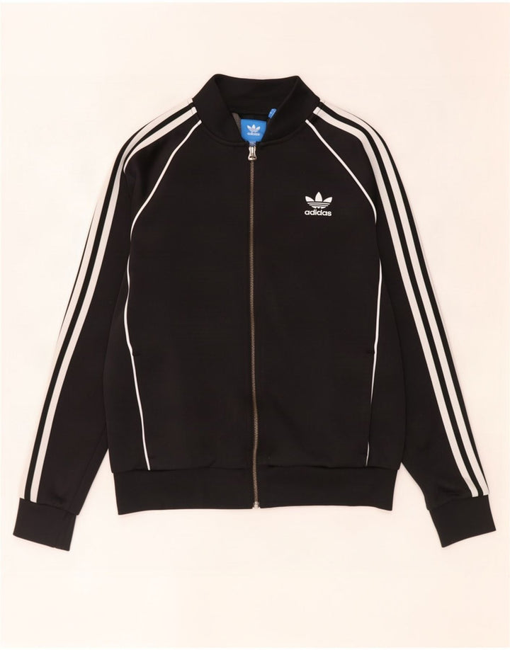 Giacca da tuta da donna Adidas UK 14 Medium Nero Poliestere