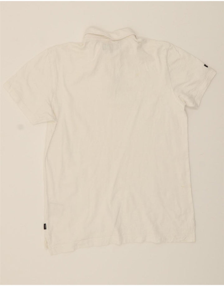 SUPERDRY Boys Polo Shirt 15-16 Years Large White Cotton Vintage Superdry and Second-Hand Superdry from Messina Hembry 