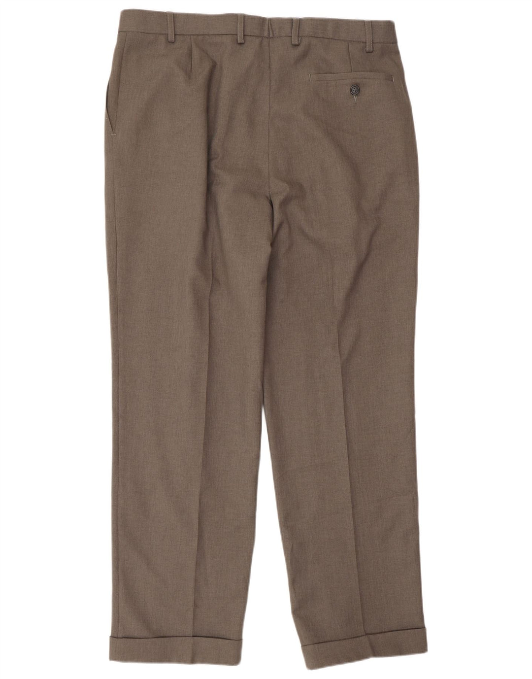 Pantaloni da abito con pegging da uomo Marks & Spencer W36 L31 poliestere grigio